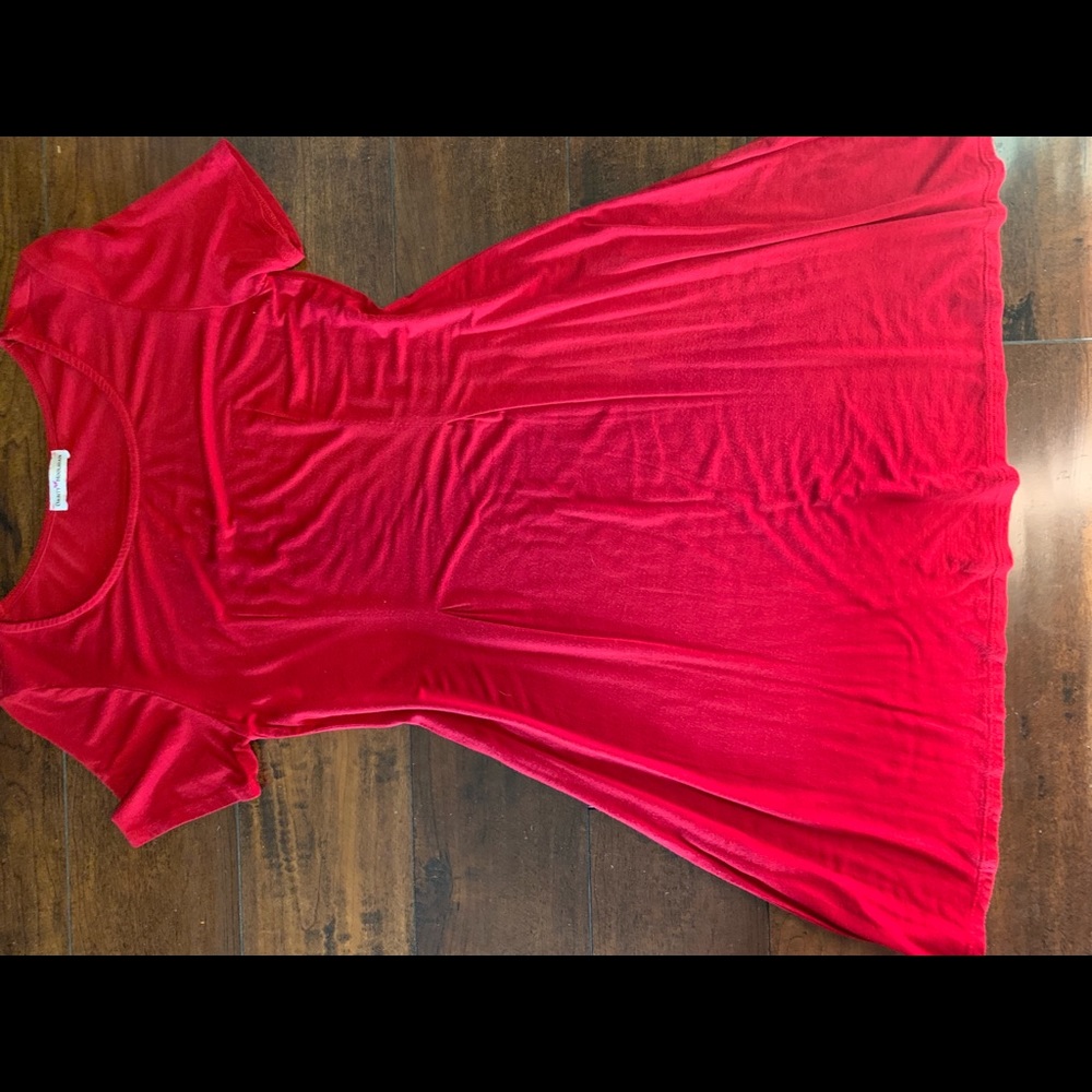 Red skater dress